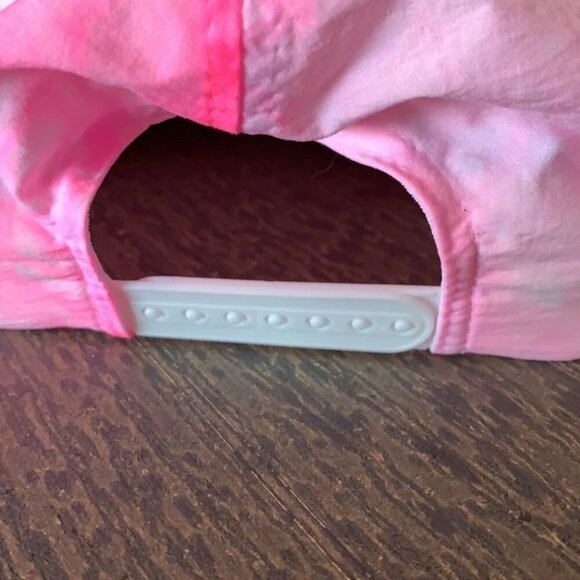 Vintage Pink White Tie Dye Snapback Gulf Hat - Picture 4 of 5